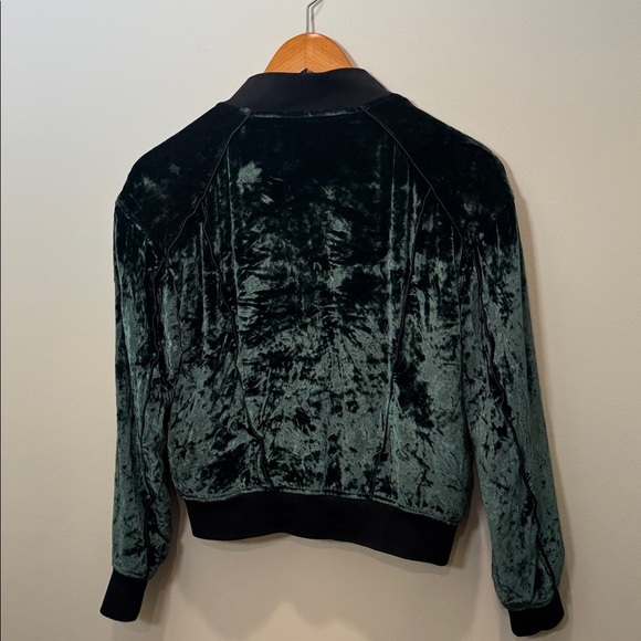 J Brand Velvet Bomber Jacket - Dark Green - Picture 3 of 7